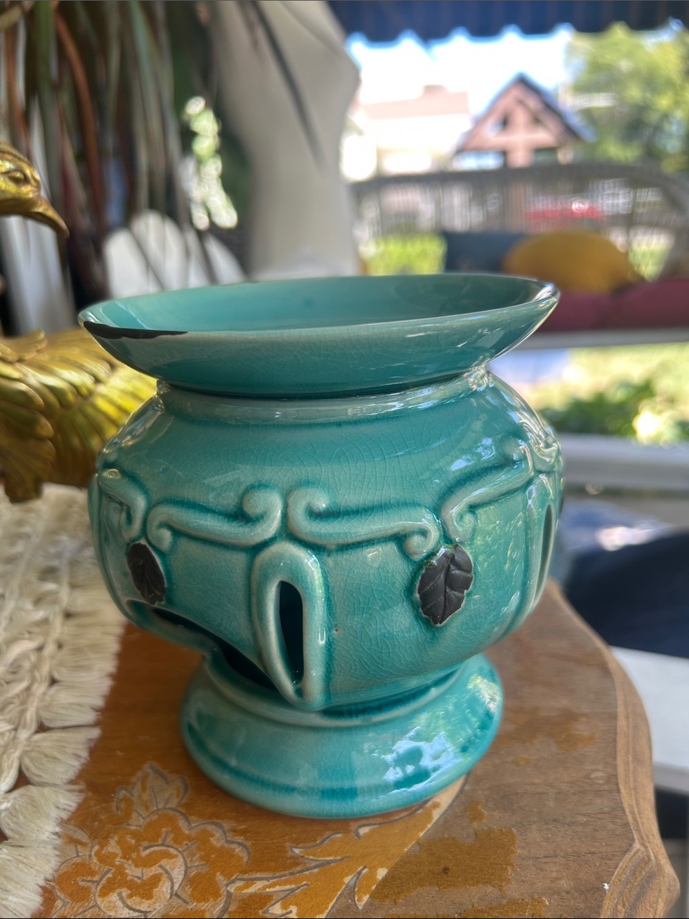Turquoise Ceramic Wax Fragrance Warmer